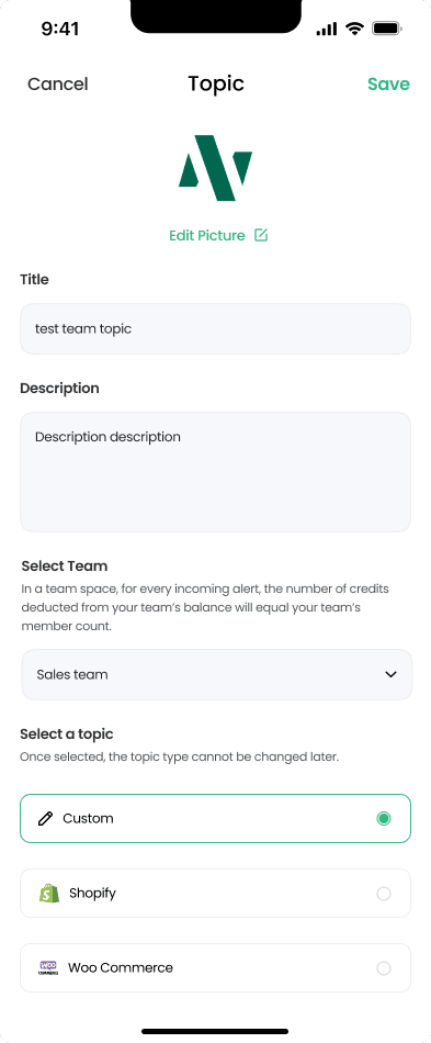 Postman showing 201 Created response